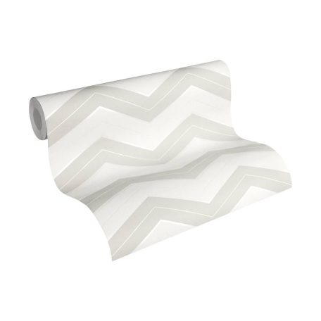 As-Creation Designdschungel 34242-1 cikk-cakk minta fehér szürke tapéta