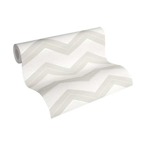 As-Creation Designdschungel 34242-1 cikk-cakk minta fehér szürke tapéta