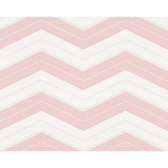   As-Creation Designdschungel 34242-2 cikk-cakk minta fehér rózsaszín tapéta