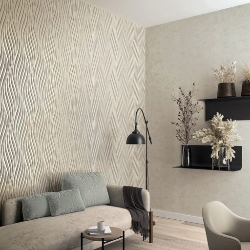 Kopott beton megjelenítés finom csillogással szürke tónus tapéta