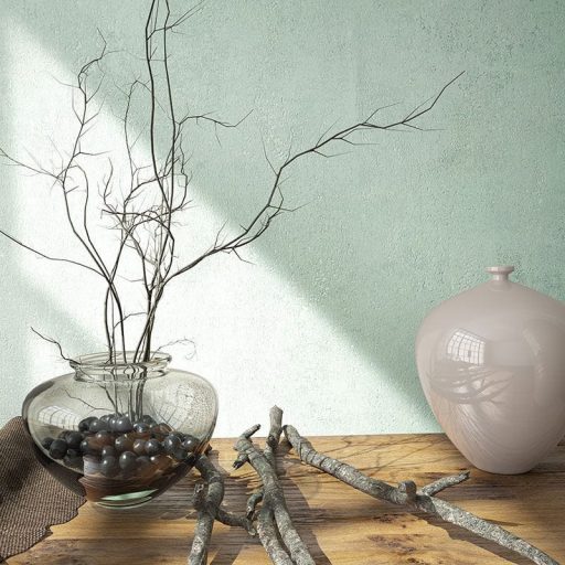 Kopott beton megjelenítés finom csillogással zöld/szürkészöld tónus tapéta