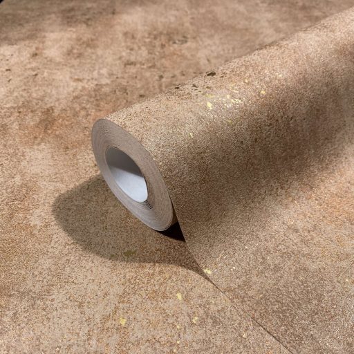 Vintage Look indusztriális beton megjelenés fémes akcentussal barna és rézszín tónus tapéta