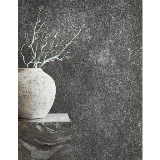 Vintage Look indusztriális beton megjelenés fémes akcentussal szürke antracit és ezüst tónus tapéta