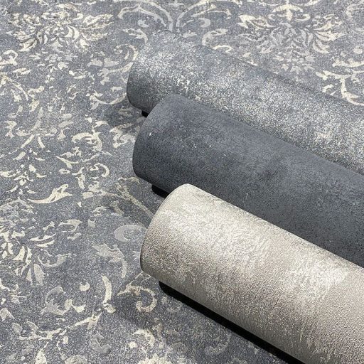 Vintage Look indusztriális beton megjelenés fémes akcentussal szürke antracit és ezüst tónus tapéta