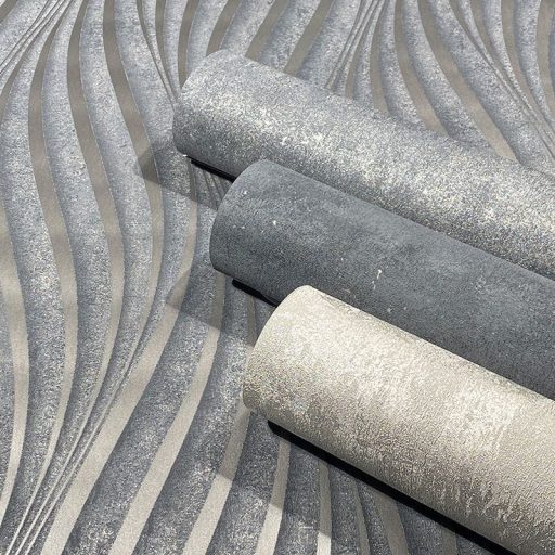 Vintage Look indusztriális beton megjelenés fémes akcentussal szürke antracit és ezüst tónus tapéta