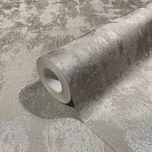 Struktur Design egyszínű fénylő akcentusok szürke/szürkésbarna és ezüst tónus tapéta