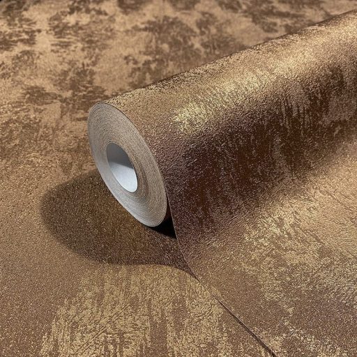 Struktur Design egyszínű fénylő akcentusok barna és rézszín tónus tapéta