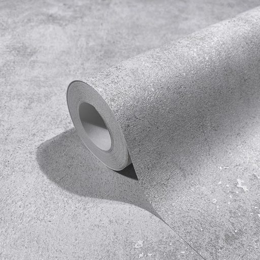 Vintage Look indusztriális beton megjelenés fémes akcentussal szürke és ezüst tónus tapéta