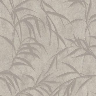   Elragadó könnyed levélmintázat fénylő mintarajzolat bézs barna és roségold tónus tapéta