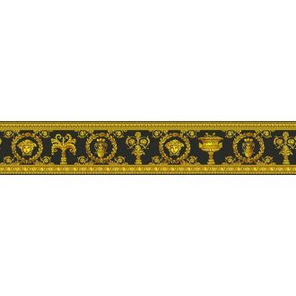   As-Creation Versace 3,  34305-1  medúza babér arany fekete bordűr