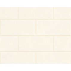   As-Creation Versace 3, 34322-2, 3 D  csempeminta fehér krémszürke tapéta