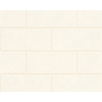   As-Creation Versace 3, 34322-2, 3 D  csempeminta fehér krémszürke tapéta