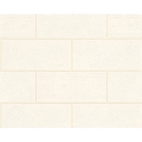As-Creation Versace 3, 34322-2, 3 D  csempeminta fehér krémszürke tapéta