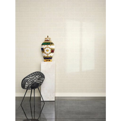 As-Creation Versace 3, 34322-5, 3 D  csempeminta bézs krém tapéta