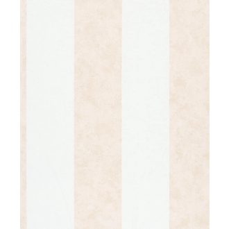   Széles sávokkal kialakított blokkcsíkos minta textil háttéren krémfehér és világos narancsos barna tónus tapéta