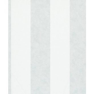   Széles sávokkal kialakított blokkcsíkos minta textil háttéren fehér és világoszöld/szürkészöld tónus tapéta