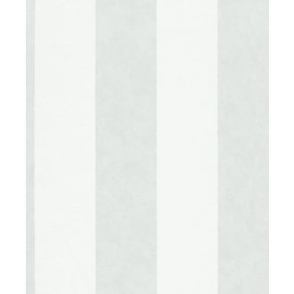   Széles sávokkal kialakított blokkcsíkos minta textil háttéren fehér és világoszöld tónus tapéta