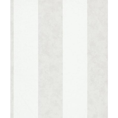 Széles sávokkal kialakított blokkcsíkos minta textil háttéren fehér és világosszürke/szürke tónus tapéta