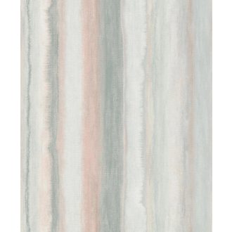   Művészi színátmenetes akvarell csíkos design textil háttéren szürkésfehér világosszürke zöld és rózsaszín tónus tapéta