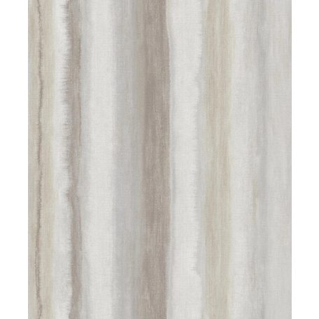 Művészi színátmenetes akvarell csíkos design textil háttéren szürkésfehér szürke bézs barna és szürkésbarna tónus tapéta