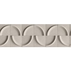   Eltolt negyed és félkörök háromdimenziós designmintája szürkésfehér szürke szürkésbézs és sötétszürke tónus bordűr