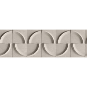   Eltolt negyed és félkörök háromdimenziós designmintája szürkésfehér szürke szürkésbézs és sötétszürke tónus bordűr