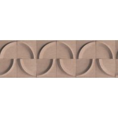   Eltolt negyed és félkörök háromdimenziós designmintája barna sötétbarna és narancsos barna tónus bordűr