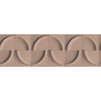   Eltolt negyed és félkörök háromdimenziós designmintája barna sötétbarna és narancsos barna tónus bordűr