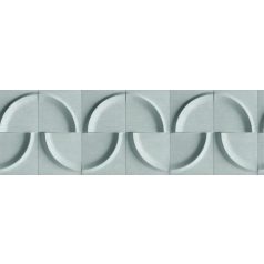   Eltolt negyed és félkörök háromdimenziós designmintája világoszöld zöld/menta/ és sötétzöld tónus bordűr