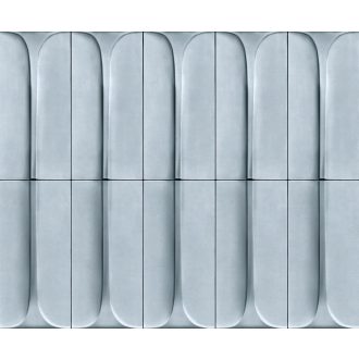   Nyújtott lekerekített téglalapok 3D absztrakt mintája világoskék kék és sötétkék tónus tapéta