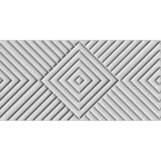   Gigantikus mélységből feltáruló koncentrikus rombuszok 3D geometrikus mintája szürkésfehér szürke és sötétszürke tónus tapéta