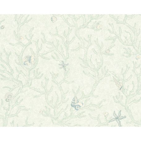 As-Creation Versace 3, 34496-2  kagylók korallok zöld fehér tapéta