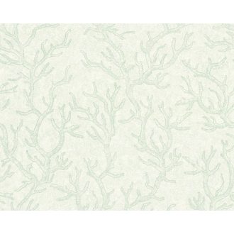   As-Creation Versace 3, 34497-3  korallok zöld  fehér tapéta