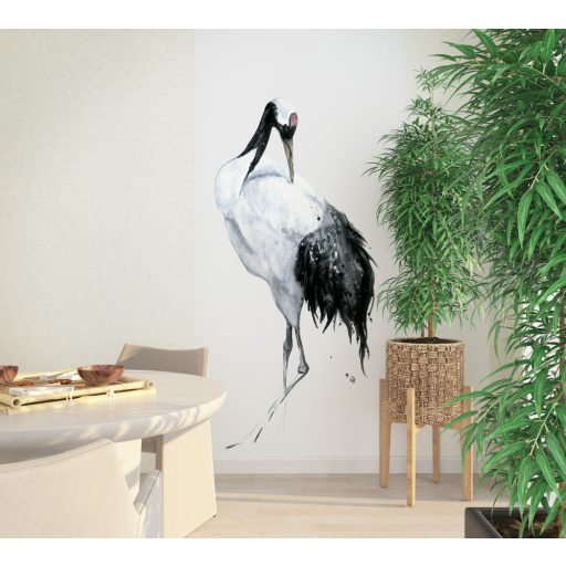 Japandi stílusú minimalista design darumadárral fehér szürke fekete és piros tónus falpanel