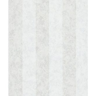   Shabby stílusú csíkos minta fémes hatással törtfehér és bézs tónus fémes mintarészletek tapéta