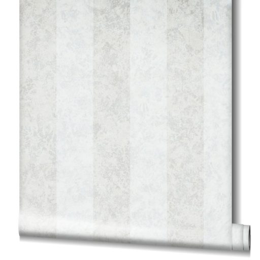 Shabby stílusú csíkos minta fémes hatással törtfehér és bézs tónus fémes mintarészletek tapéta