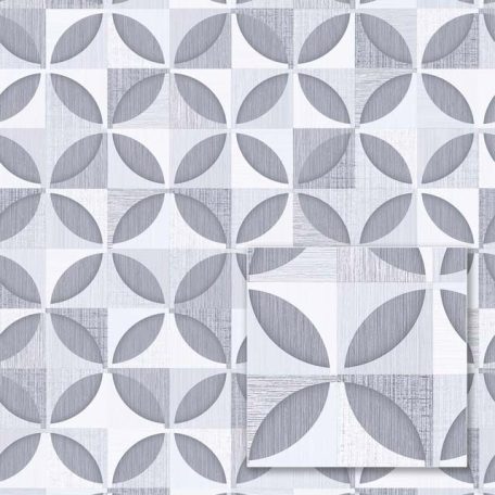 Sintra Marbella 348215  PORTO Geometrikus Retro fehér szürke ezüst sötétszürke tapéta