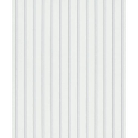 Háromdimenziós akusztikus "csíkos" falpanel motívum fehér világos ezüstszürke és szürke tónus finoman fénylő mintarészletek tapéta