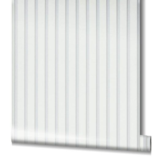 Háromdimenziós akusztikus "csíkos" falpanel motívum fehér világos ezüstszürke és szürke tónus finoman fénylő mintarészletek tapéta