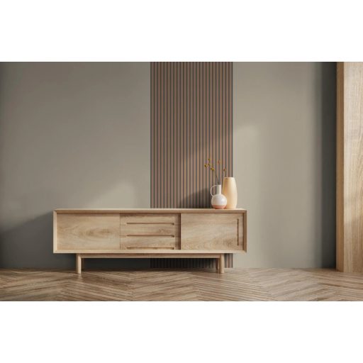 Háromdimenziós akusztikus "csíkos" falpanel motívum rozsdabarna sötétszürke és antracit tónus finoman fénylő mintarészletek tapéta