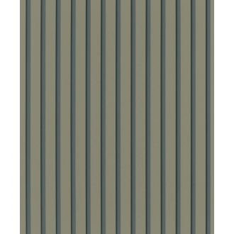   Háromdimenziós akusztikus "csíkos" falpanel motívum sárszín/szürkészöld sötétszürke és antracit finoman fénylő mintarészletek tapéta