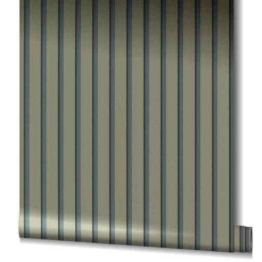 Háromdimenziós akusztikus "csíkos" falpanel motívum sárszín/szürkészöld sötétszürke és antracit finoman fénylő mintarészletek tapéta