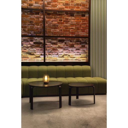 Háromdimenziós akusztikus "csíkos" falpanel motívum sárszín/szürkészöld sötétszürke és antracit finoman fénylő mintarészletek tapéta