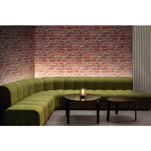 Kultikus design a sorozatból! Háromdimenziós téglaminta téglavörös szürke és szürkésbézs tónus tapéta