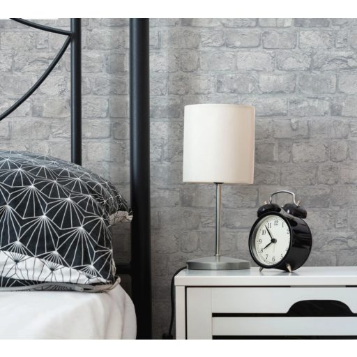 Kultikus design a sorozatból! Háromdimenziós téglaminta szürkésfehér világosszürke és szürke tónus tapéta