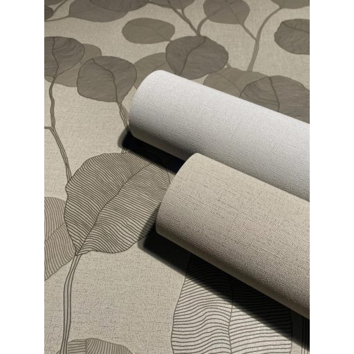 Finoman strukturált textil mintázat bézs/barna tónus tapéta