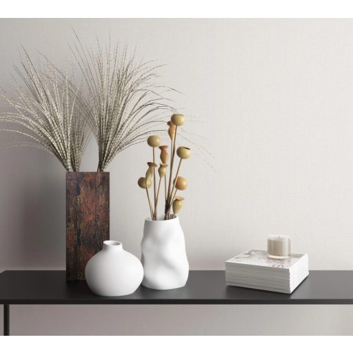 Egyszínű textilhatású texturált minta fehér tónus finom gyöngyházfény tapéta