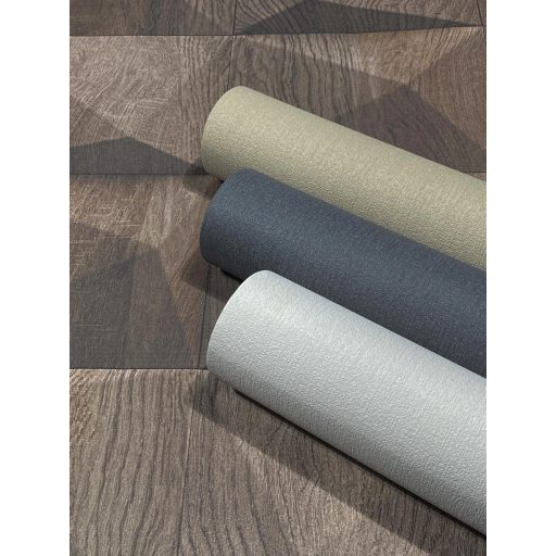 Egyszínű textilhatású texturált minta sötétszürke/antracit tónus finom fény tapéta