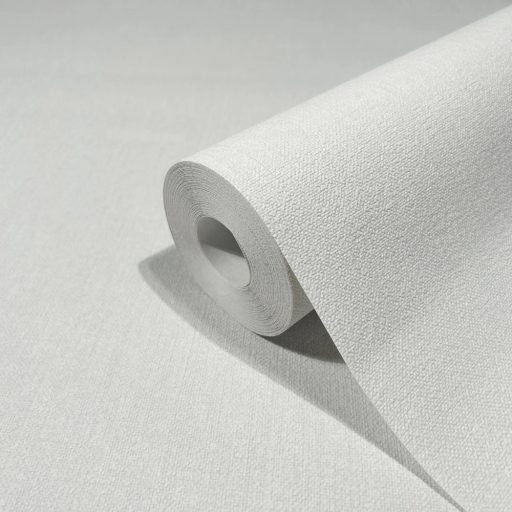 Egyszínű textilhatású texturált minta világosszürke tónus finom fény tapéta