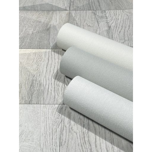 Egyszínű textilhatású texturált minta világosszürke tónus finom fény tapéta